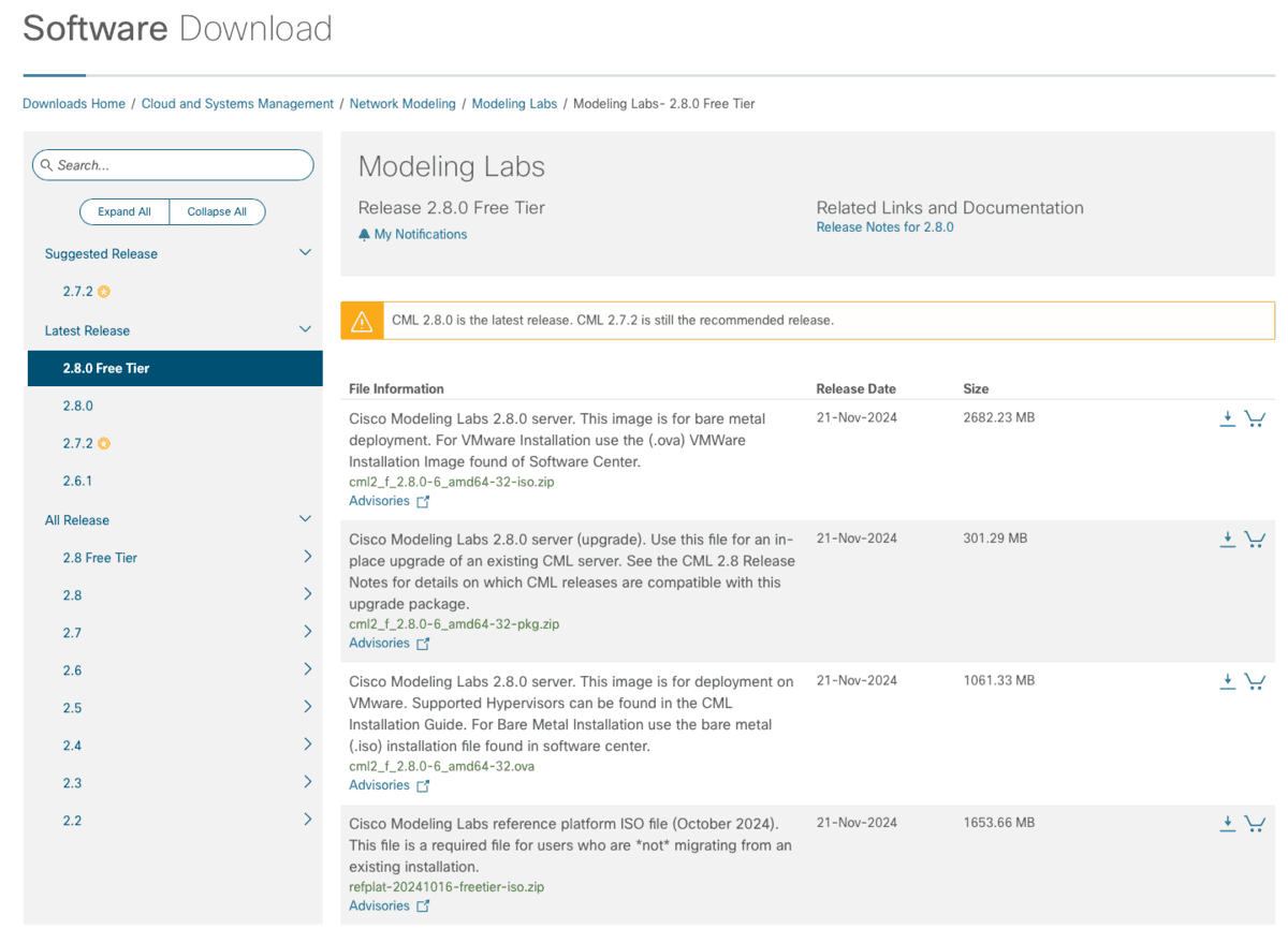 Cisco Modeling Labs CML 2.8 is Now Free